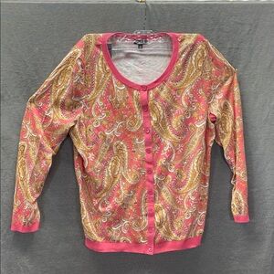 Talbots Pink and Gold Paisley Camisole